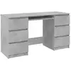 Image de Bureau Vidaxl contreplaqué gris 140x50x77 Cm