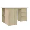 Image de VidaXL Bureau d'angle en aggloméré 145x100x76cm Chêne/Sonoma