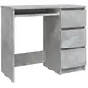Image de Vidaxl bureau en contreplaqué gris béton 90x45x76 Cm