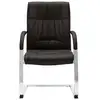 Image de VidaXL Chaise de bureau en porte-à-faux en simili cuir noir