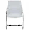 Image de Chaise de bureau cantilever en simili cuir blanc VdaXL
