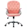Image de VidaXL chaise de bureau pivotante en cuir synthétique rose