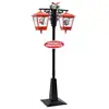 Image de VidaXL Lanterne de Noël avec Père Noël PVC 81x40x188cm Noir/Rouge