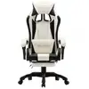 Image de VidaXL Chaise de jeu avec repose-pieds noir/blanc