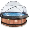 Image de Piscine avec pompe filtrante à sable et dôme enfant Exit Toys Wood 244 x 76 cm TU
