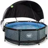 Image de Piscine avec pompe filtrante et voile d'ombrage enfant Exit Toys Stone 244 x 76 cm TU