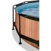 Image de Piscine avec pompe filtrante à sable enfant Exit Toys Wood 244 x 76 cm TU