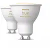 Image de Philips Hue White ambiance GU10 - Foco Intelligent - Pack de 2 - Bluetooth/Zigbee - Blanc