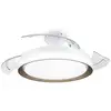 Image de Philips Lumière LED et ventilateur de plafond rétractable blanc/or avec pales transparentes
