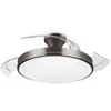 Image de Plafonnier LED Philips et ventilateur de plafond rétractable en nickel avec télécommande
