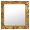 Image de Miroir Vidaxl Baroque Doré 50x50 cm Cadre Bois Verre