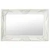 Image de Miroir Vidaxl Style Baroque Blanc 60x40 cm Rectangulaire Bois Verre