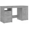 Image de VidaXL Bureau en aggloméré 140x50x76 cm Gris béton