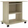 Image de VidaXL Table d'ordinateur en aggloméré Chêne Sonoma 80x50x75cm