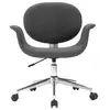 Image de VidaXL Chaise de bureau pivotante en tissu gris