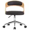 Image de VidaXL Chaise de Bureau Pivotante Incurvée Bois/Noir