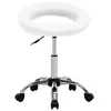 Image de VidaXL Chaise de Travail à Roulettes Cuir Synthétique Blanc
