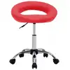 Image de VidaXL Chaise de Travail à Roulettes Cuir Synthétique Rouge