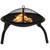 Image de VidaXL Brasero et Barbecue 2 en 1 avec tisonnier en acier
