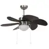Image de VidaXL Ventilateur de Plafond avec Lumière 39W Marron Foncé