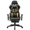 Image de VidaXL Soul Chaise de jeu avec hauteur réglable et repose-pieds noir/or