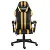Image de vidaXL Chaise de jeu en cuir synthétique Noir/Or