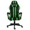 Image de VidaXL Chaise de jeu en cuir synthétique noir/vert
