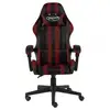 Image de VidaXL Chaise de jeu en cuir synthétique noir/rouge rouge