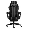 Image de VidaXL Chaise de Gaming avec Repose-Pieds Cuir Synthétique Noir/Gris