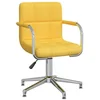 Image de Chaise de bureau VidaXL 334736 pivotante réglable polyester jaune