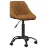 Image de Chaise de bureau VidaXL Velours Marron Réglable Acier Pivotant Roulettes