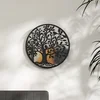 Image de Miroir Vidaxl Rond Fer Noir Intérieur 40x2,5 cm