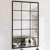 Image de Miroir mural Vidaxl Métal Noir 100x60 cm Design Élégant