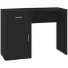 Image de Bureau Vidaxl avec tiroir et armoire en bois noir 100x40x73 Cm