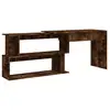 Image de Vidaxl bureau d'angle contreplaqué chêne fumé 200x50x76 Cm