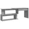 Image de Vidaxl Bureau d'angle contreplaqué Sonoma gris 200x50x76cm