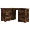 Image de Bureau d'angle contreplaqué de chêne fumé Vidaxl 145x100x76cm