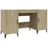 Image de Vidaxl bureau contreplaqué couleur chêne Sonoma 140x50x75 Cm
