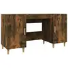Image de Vidaxl Bureau Contreplaqué Chêne Fumé 140x50x75 Cm