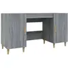Image de Vidaxl bureau contreplaqué Sonoma gris 140x50x75 Cm