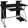 Image de Vidaxl bureau d'ordinateur contreplaqué noir 110x52x88.5 Cm