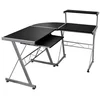 Image de Vidaxl Bureau d'angle Contreplaqué Noir 132x112x99cm