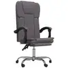 Image de VidaXL Nusar Chaise de bureau inclinable avec repose-pieds Gris