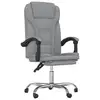 Image de VidaXL Simos chaise de bureau inclinable à hauteur réglable gris clair