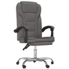 Image de VidaXL Pulssar chaise de bureau inclinable avec repose-pieds gris
