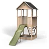 Image de Maisonnette en bois avec toboggan et bac à sable Exit Toys Panorama 500 305,5x120x230 cm