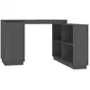 Image de Vidaxl bureau en bois de pin massif gris 110x50x75 Cm