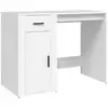 Image de Vidaxl Bureau Contreplaqué Blanc 100x49x75 Cm