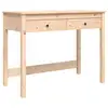 Image de Vidaxl bureau avec tiroirs bois de pin massif 100x50x78 Cm