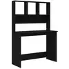 Image de Vidaxl Bureau avec étagères Contreplaqué Noir 102x45x148cm